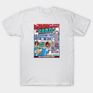 Radio cartoon vector T-Shirt